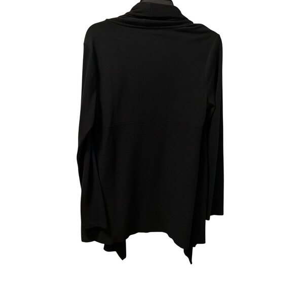 Coldwater Creek Black Open Front Cardigan Jacket Sz M 10-12 sweater cardigan - Picture 10 of 12
